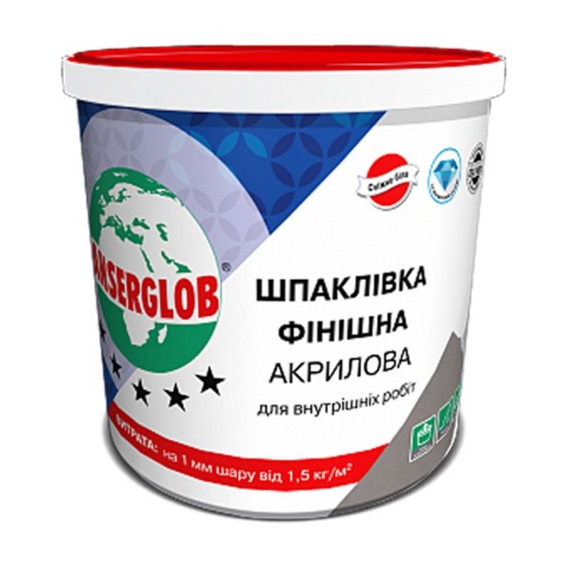 Шпаклівка ANSERGLOB фінішна (9927611877771), 17 кг